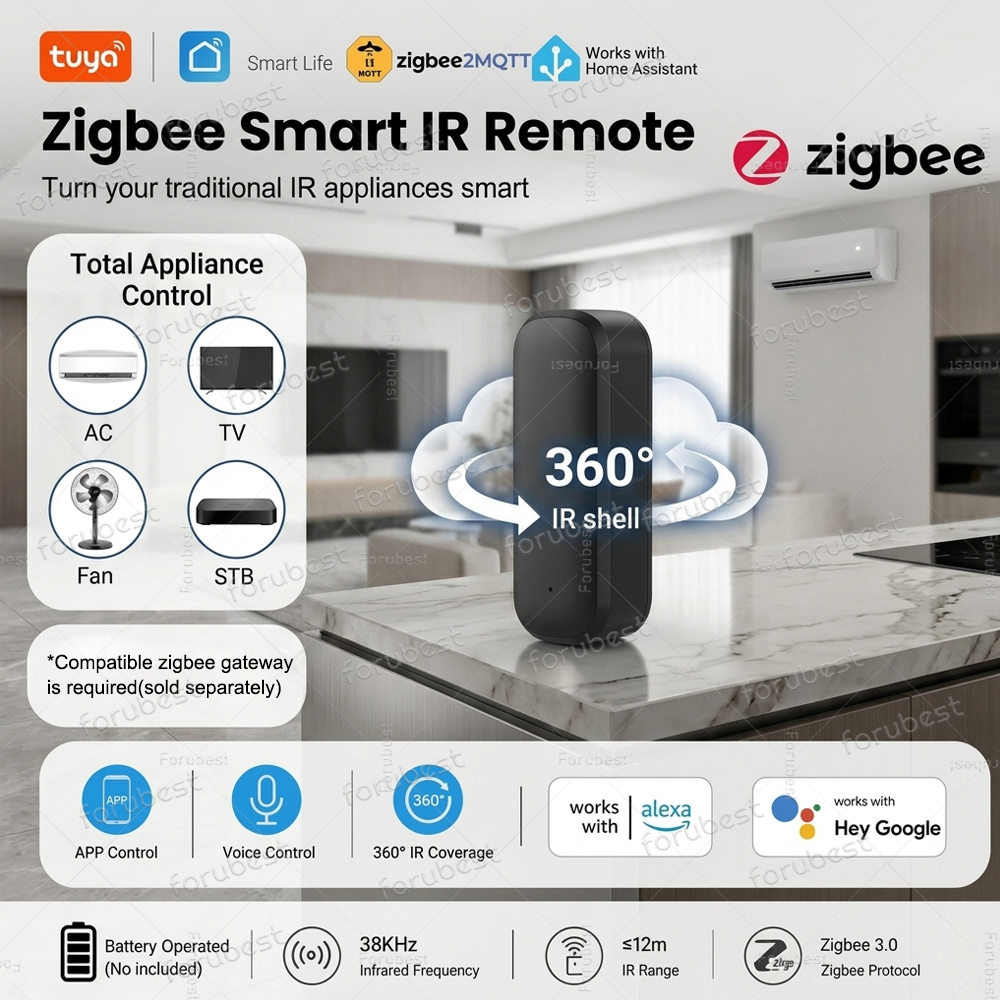 Universal Remote Smart Home - Zigbee IR Remote Control Wireless Universal