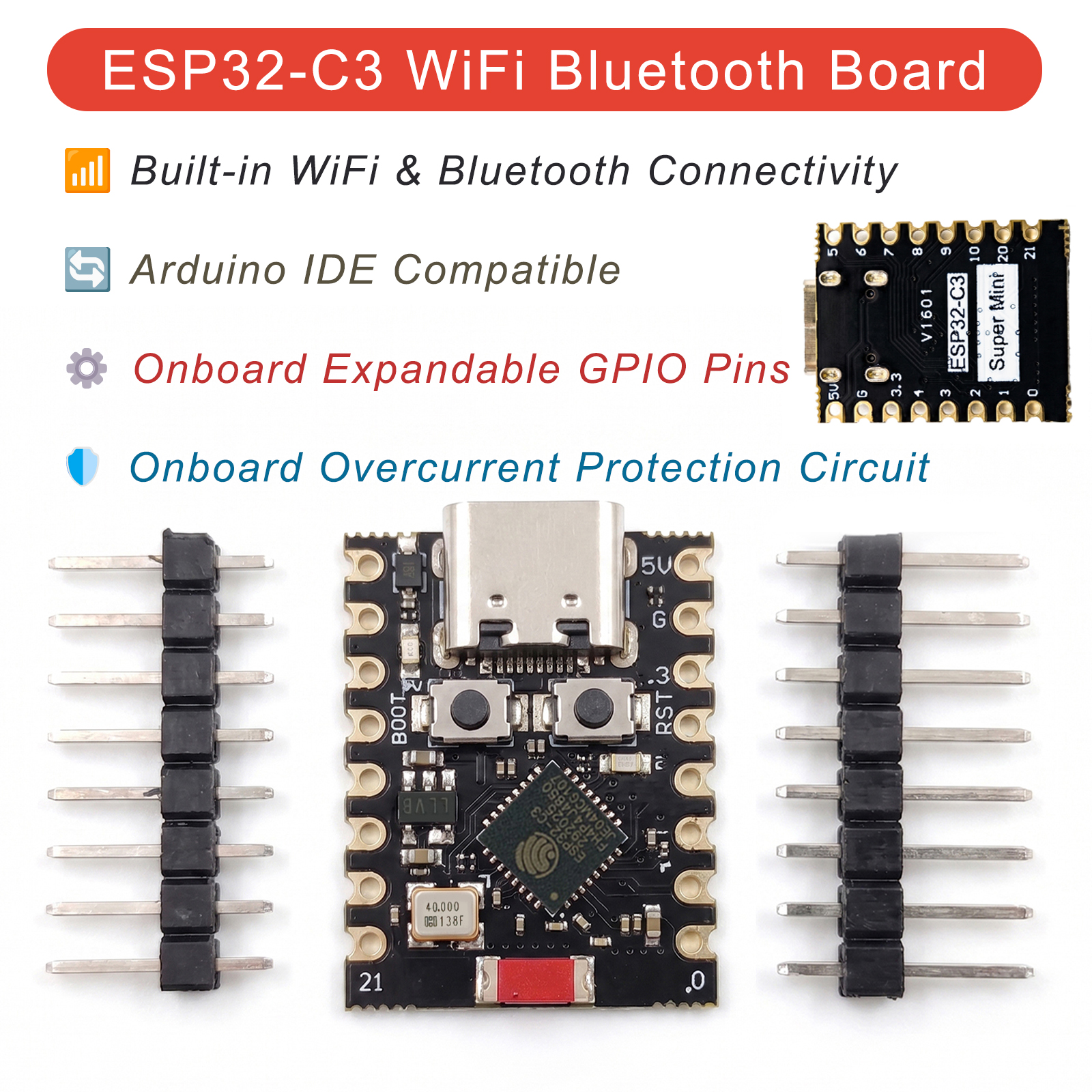Smart Home Kit For Arduino - 1-10PCS ESP32-C3 SuperMini Development Board WiFi