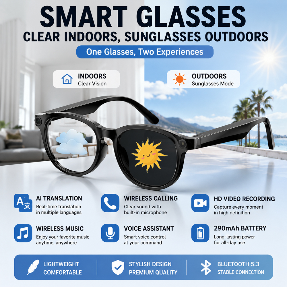 Smart Photochromic Glasses Blu - огляд і ціна Smart Home Battery Camera