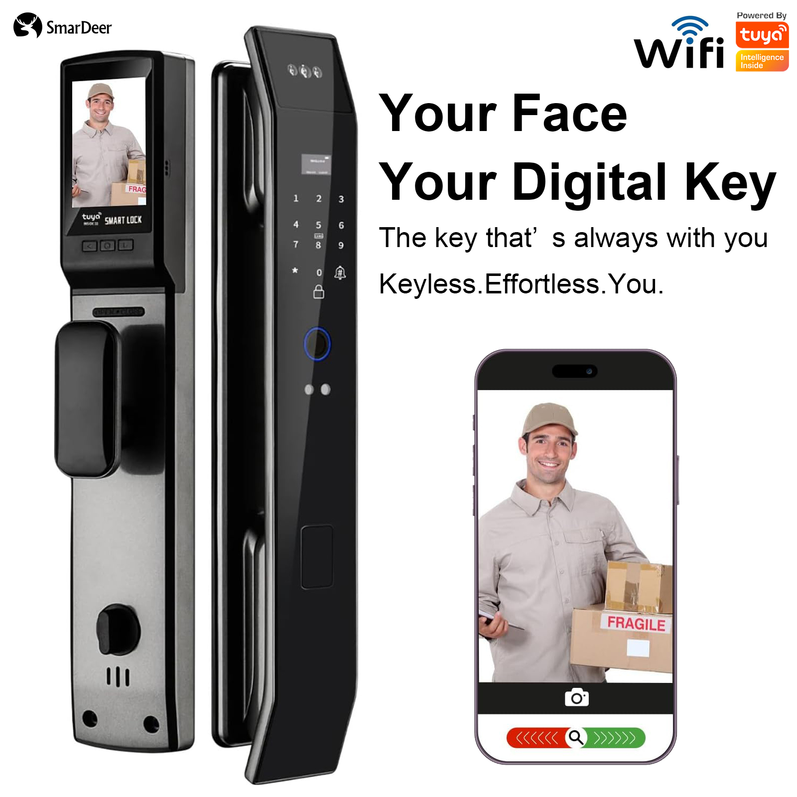 SmaerDeer Smart lock with Came - огляд і ціна Smart Home Battery Camera