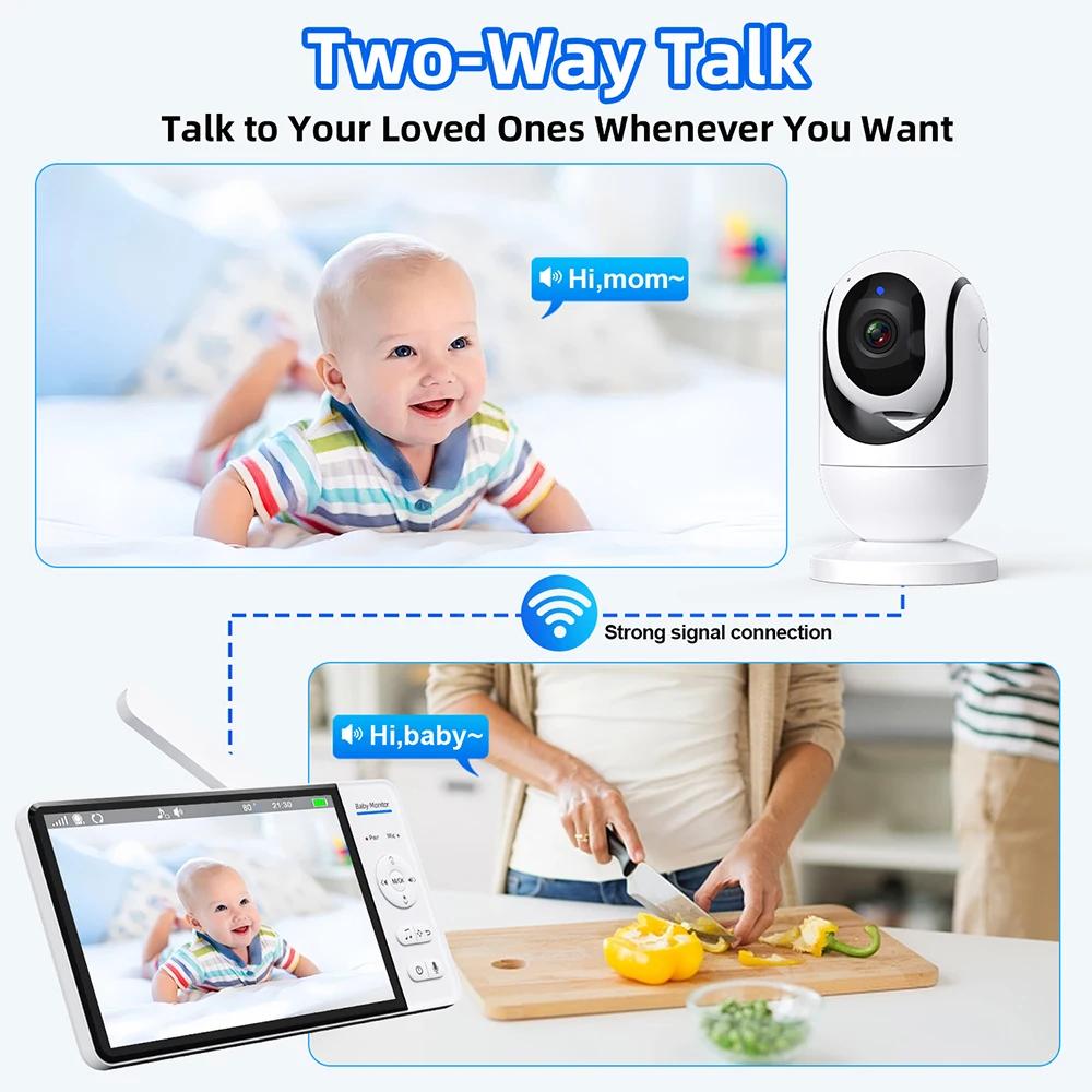 7.0'' Video Baby Monitor 720P  - огляд і ціна Smart Home Battery Camera