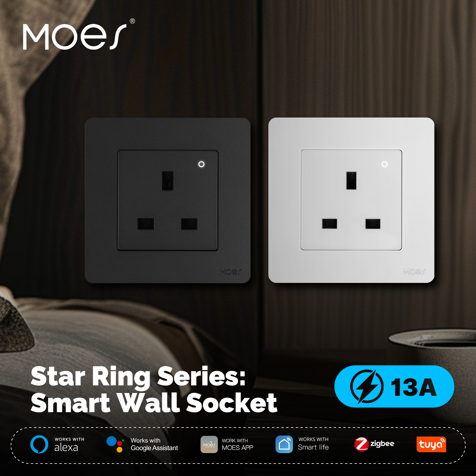 MOES Tuya ZigBee Smart Socket  - огляд і ціна Smart Home Google Assistant