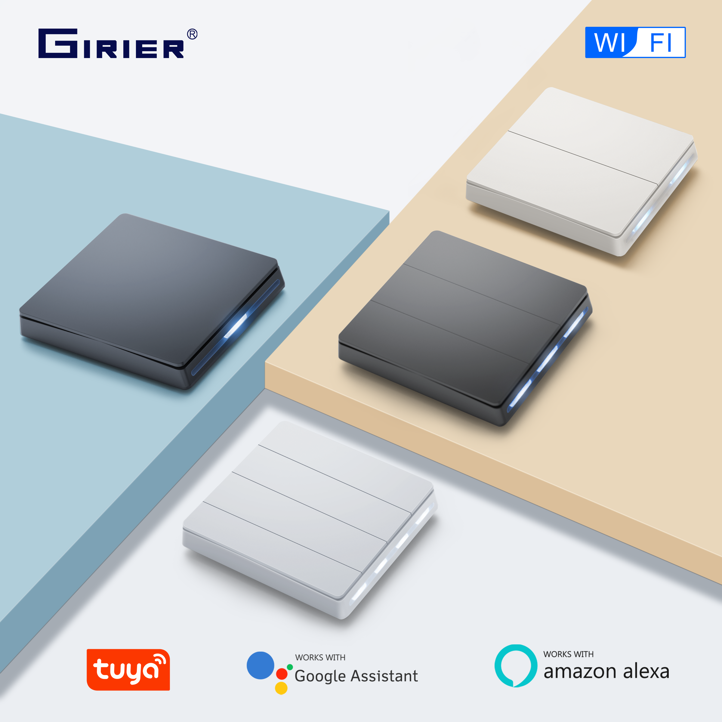 GIRIER Smart Light Switch WiFi - огляд і ціна Smart Home Google Assistant