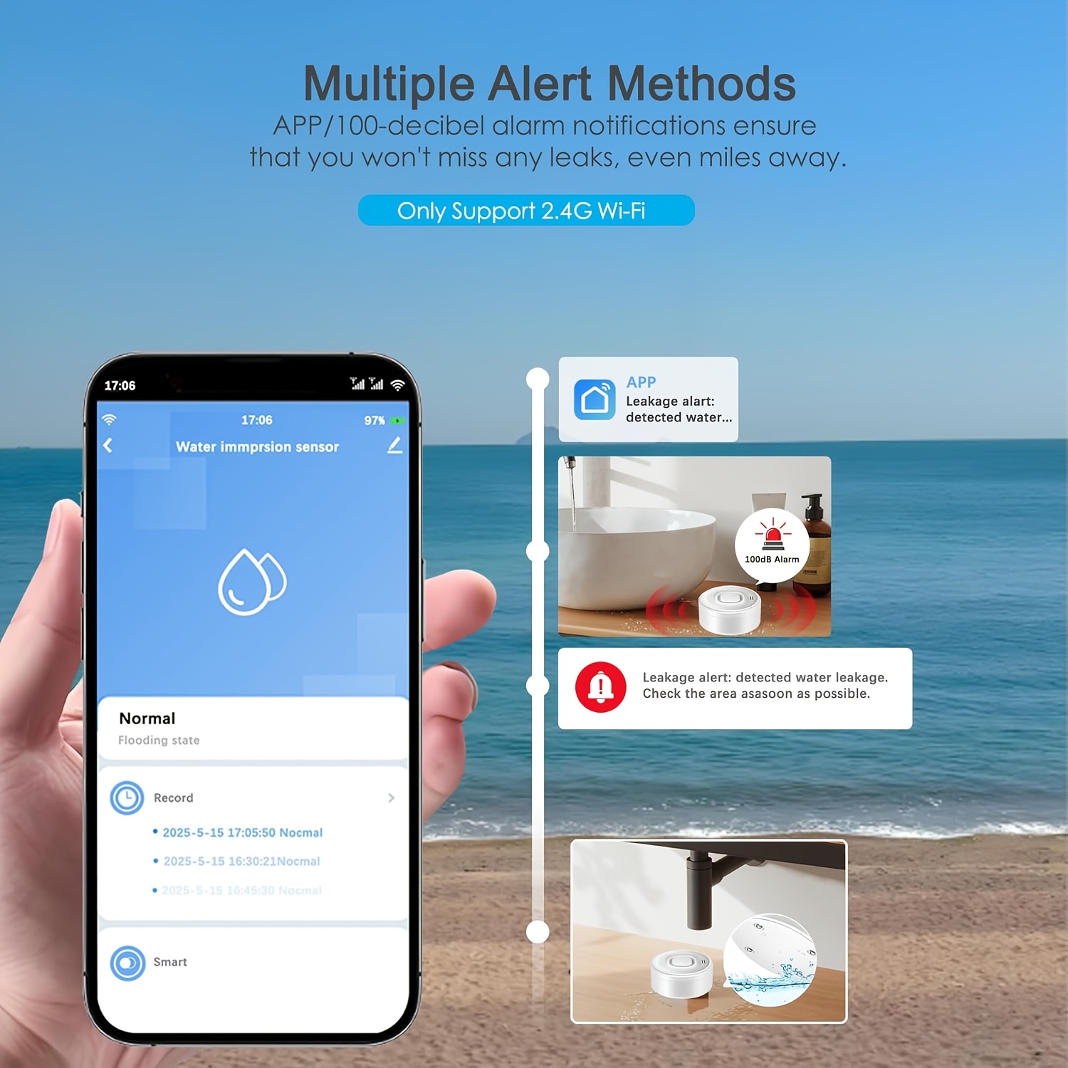YNF Smart WiFi Water Leak Dete - огляд і ціна Smart Home Ynf