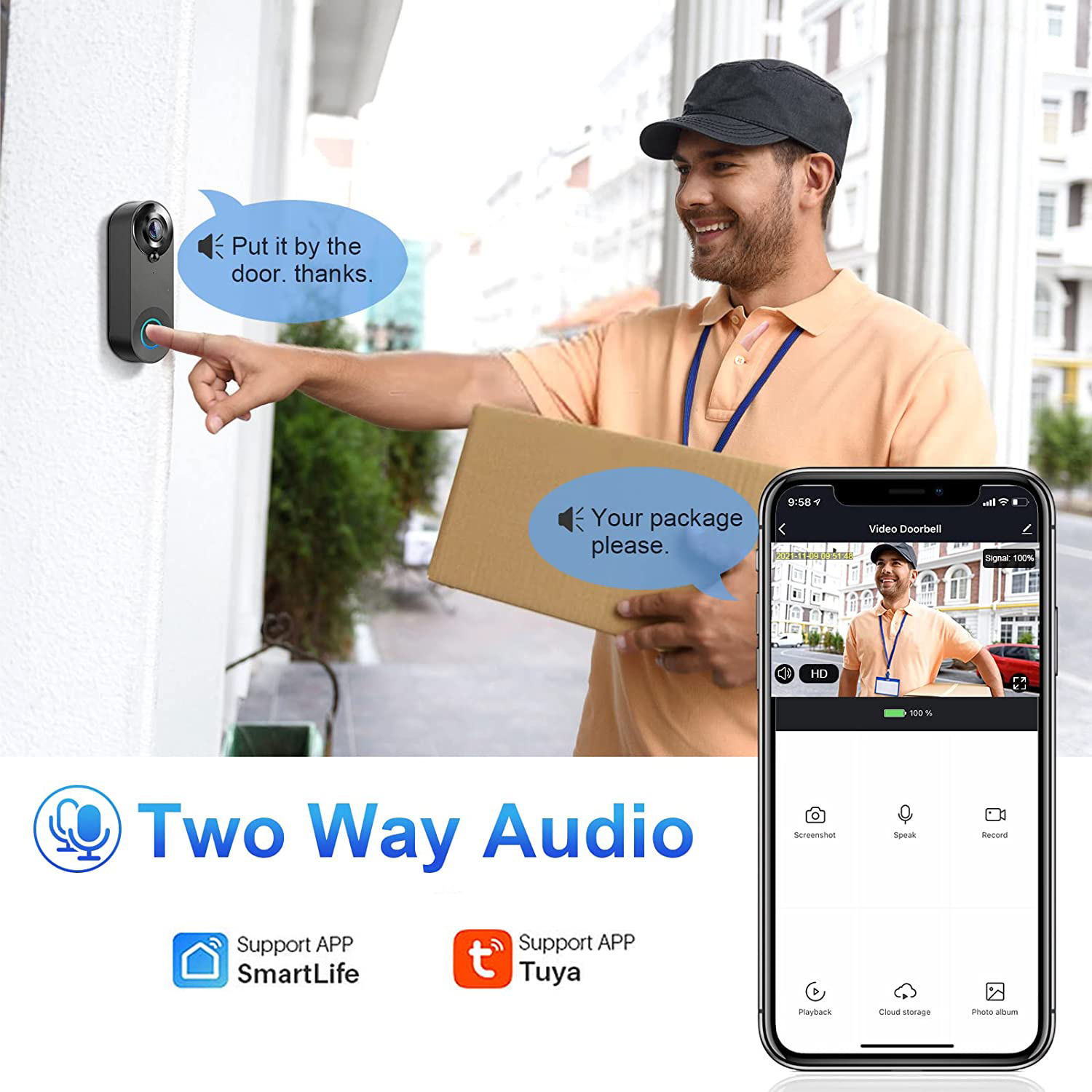 5G 2.4G WiFi Video Doorbell 10 - огляд і ціна Smart Home Battery Camera