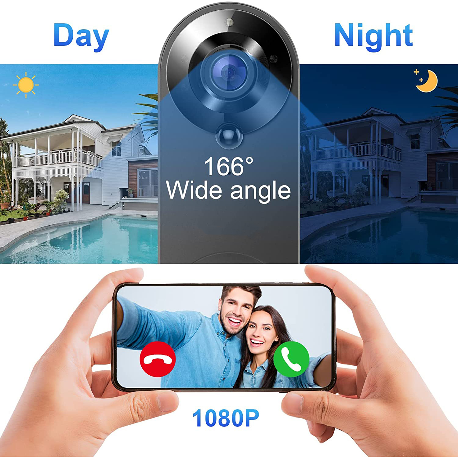 5G 2.4G WiFi Video Doorbell 10 - огляд і ціна Smart Home Battery Camera