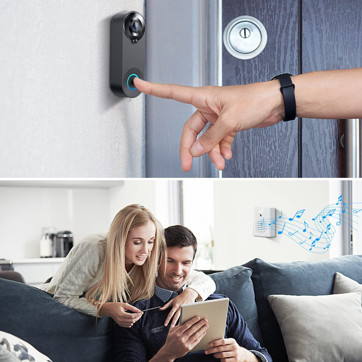 5G 2.4G WiFi Video Doorbell 10 - огляд і ціна Smart Home Battery Camera