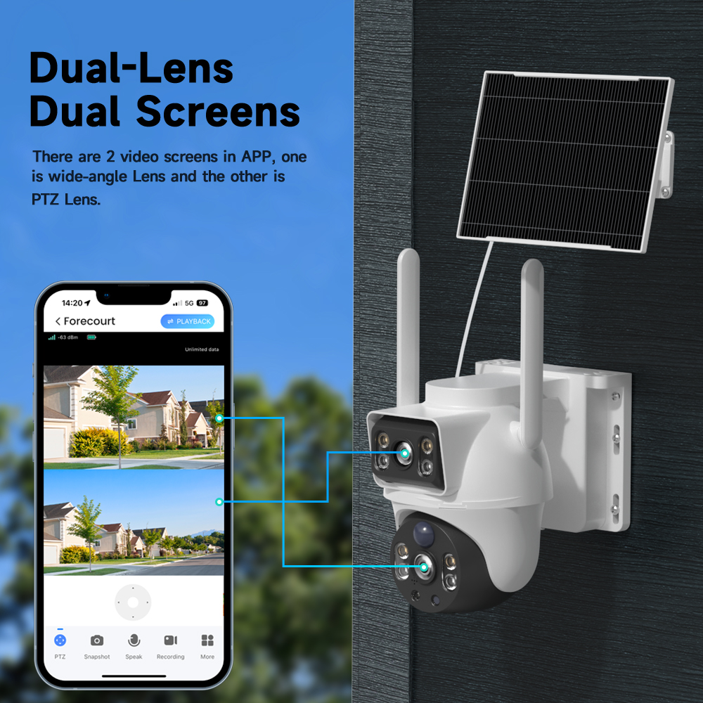 WiFi Solar Camera Dual Lenses  - огляд і ціна Smart Home Battery Camera