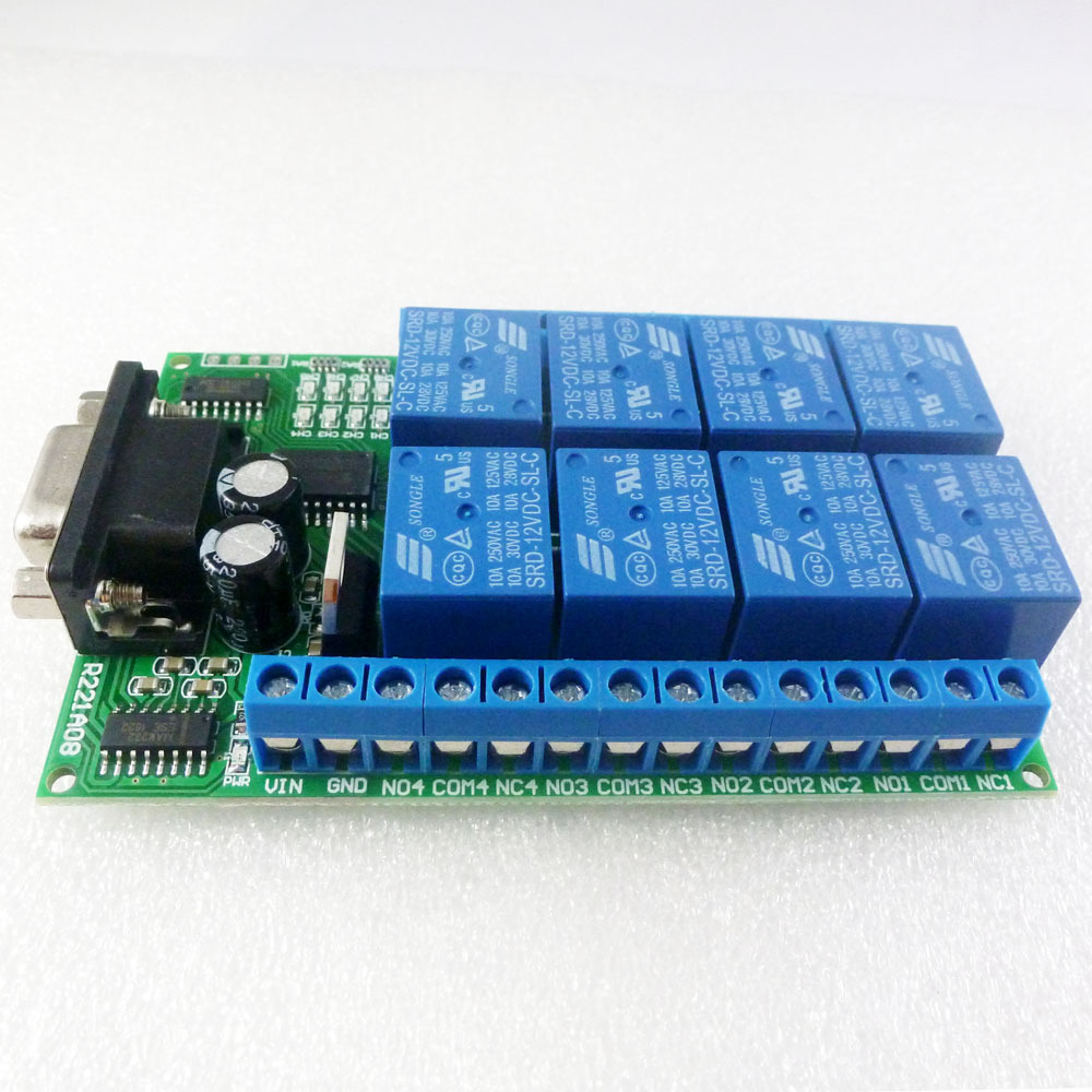 8 Channel DC 12V RS232 Relay B - огляд і ціна Smart Home With Plc