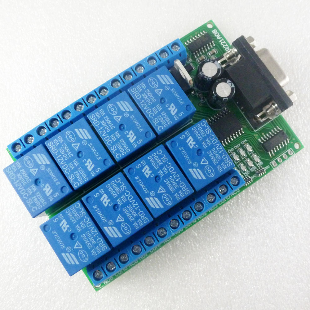 8 Channel DC 12V RS232 Relay B - огляд і ціна Smart Home With Plc