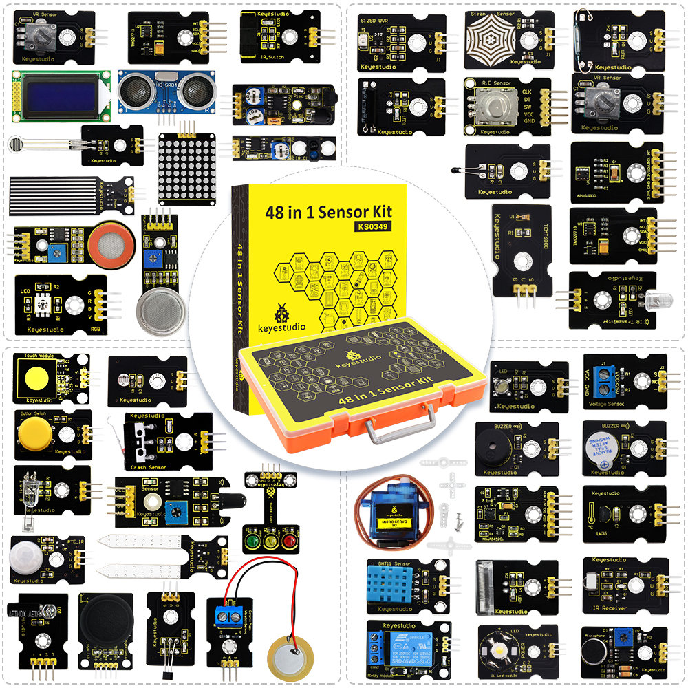 Keyestudio 48 in 1 Sensor Star - огляд і ціна Smart Home Kit For Arduino