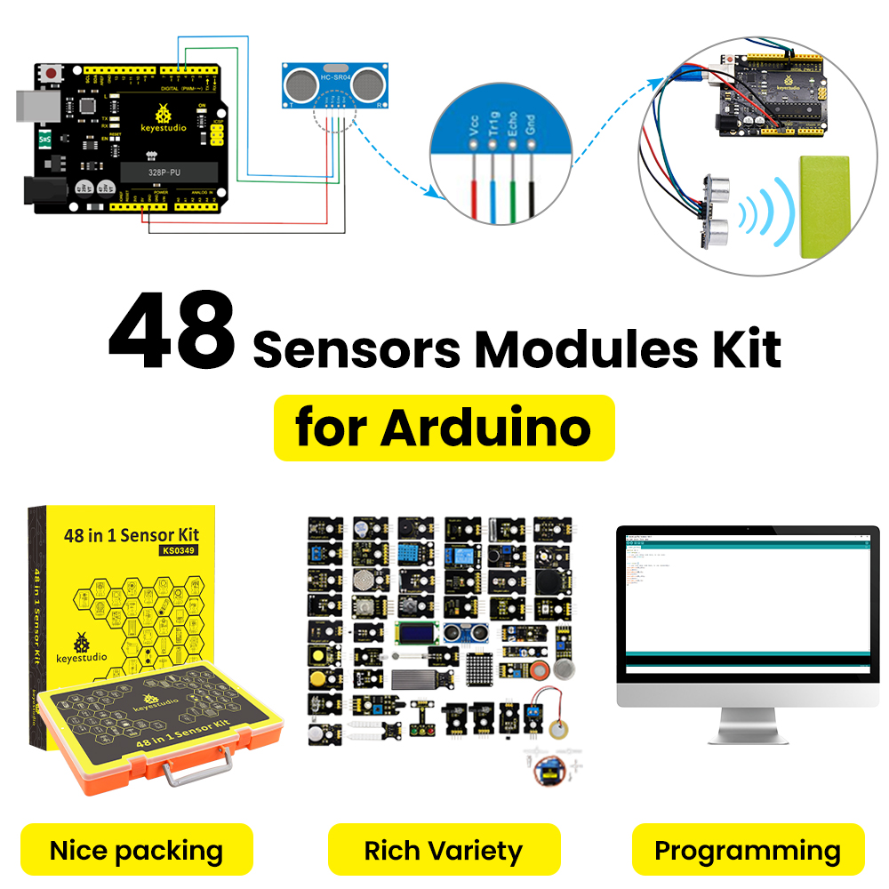 Keyestudio 48 in 1 Sensor Star - огляд і ціна Smart Home Kit For Arduino