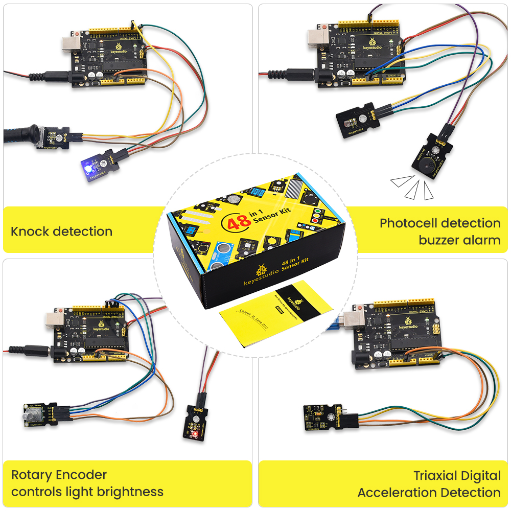 Keyestudio 48 in 1 Sensor Star - огляд і ціна Smart Home Kit For Arduino