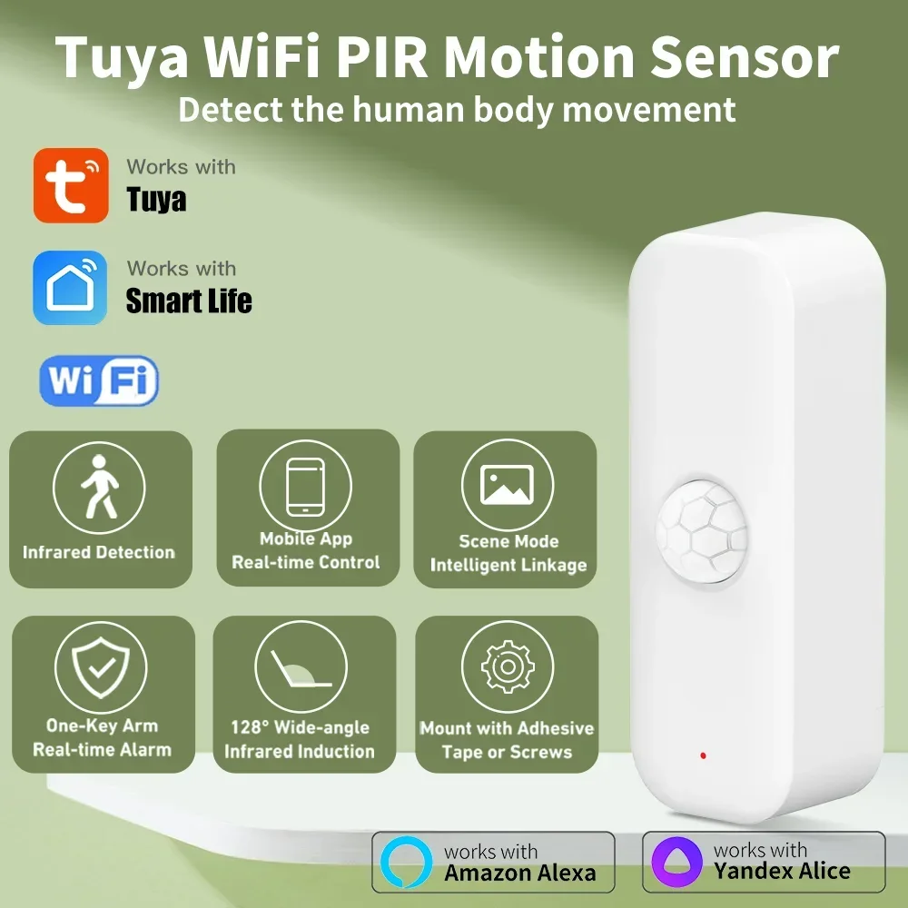 Tuya WiFI Motion Sensor PIR Sm - огляд і ціна Smart Home Google Assistant
