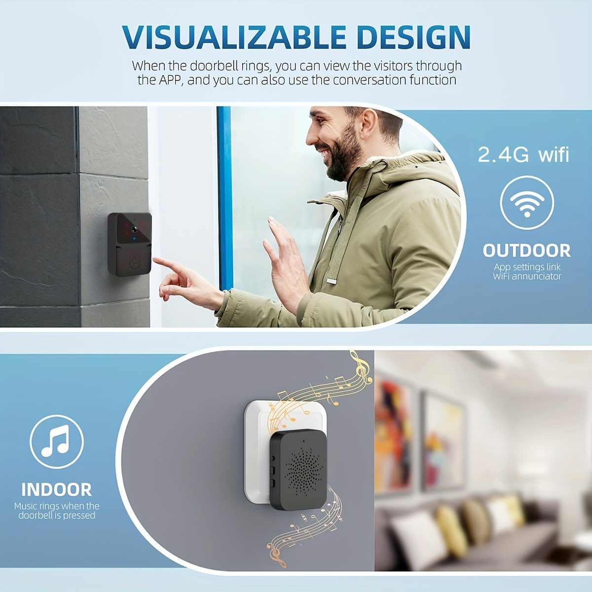 tuya Wireless smart video door - огляд і ціна Smart Home Battery Camera